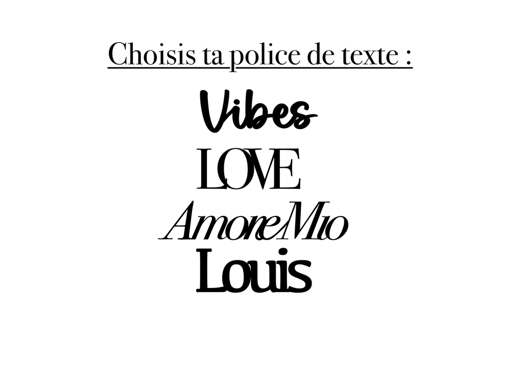 Mot à poser personnalisé