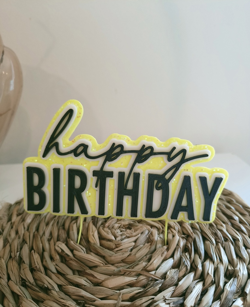 Cake topper - Happy Birthday