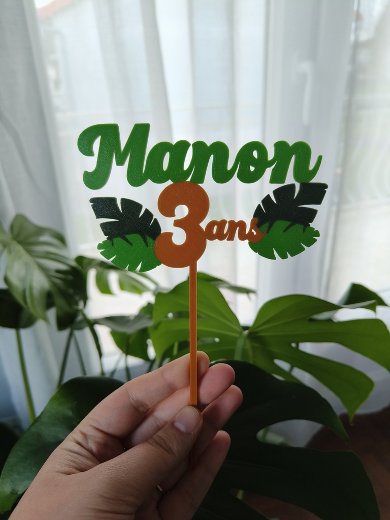 Cake topper "Jungle" - Personnalisable