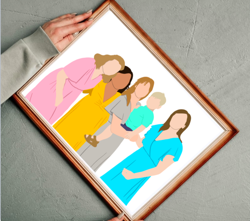 Affiche de portrait colorisé - Format papier